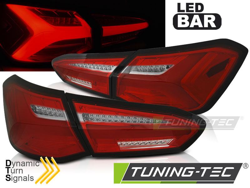 Achterlichten geschikt voor FORD FOCUS 4 HATCHBACK 2018-2021 - ROOD LED