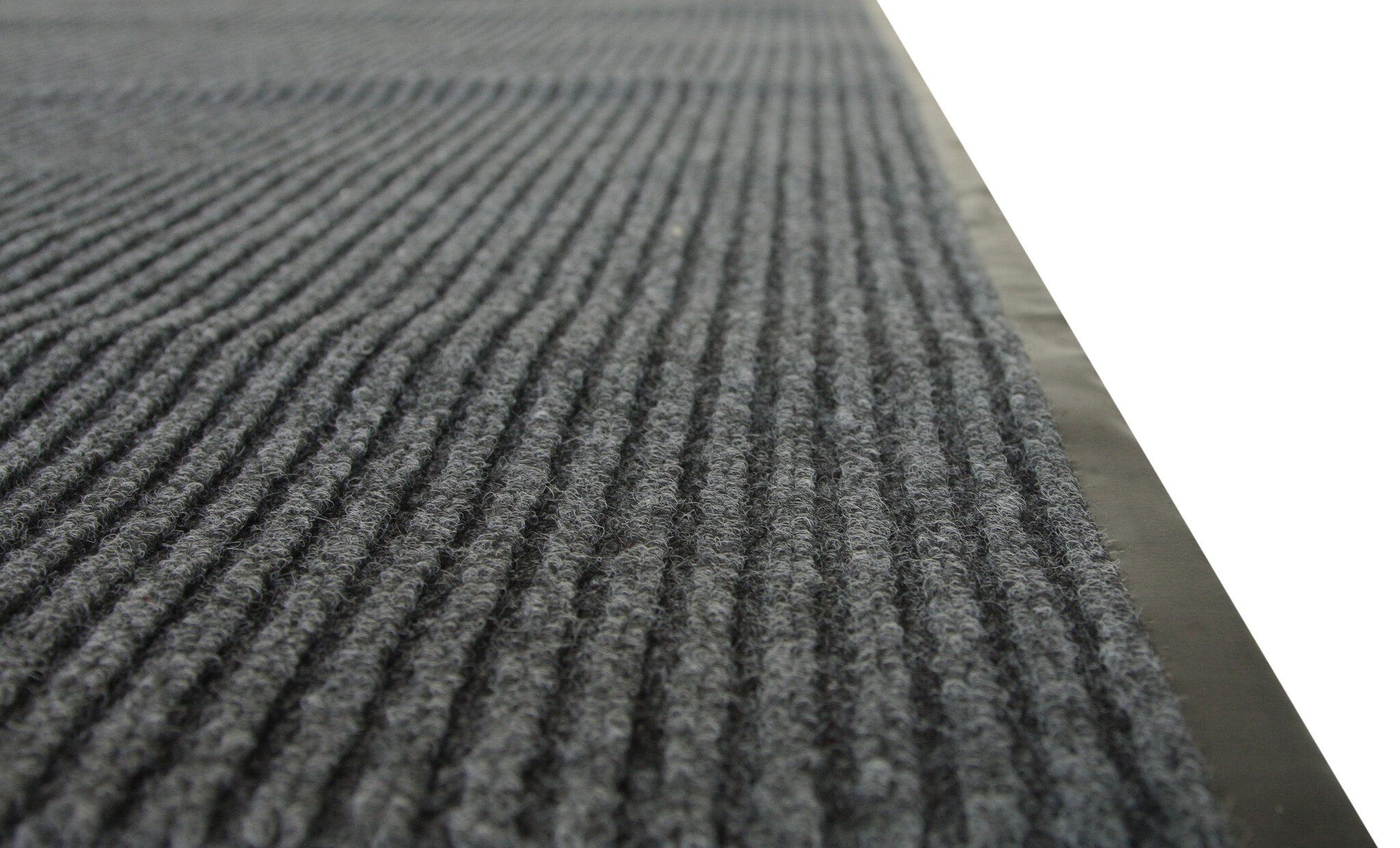 Droogloopmat - donkergrijs - 120 x 180 cm – geribbelde deurmat