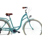 Meisjesfiets - 26 inch - met 7 versnellingen - turquoise crème