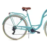 Meisjesfiets - 26 inch - met 7 versnellingen - turquoise crème