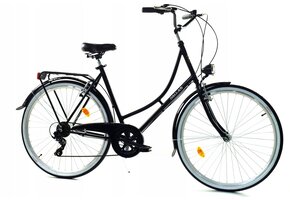 Damesfiets - 28 inch - met 7 versnellingen - zwart