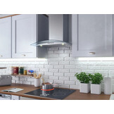 Afzuigkap - RVS met gebogen glas – 650 m³/u – 3 standen – LED