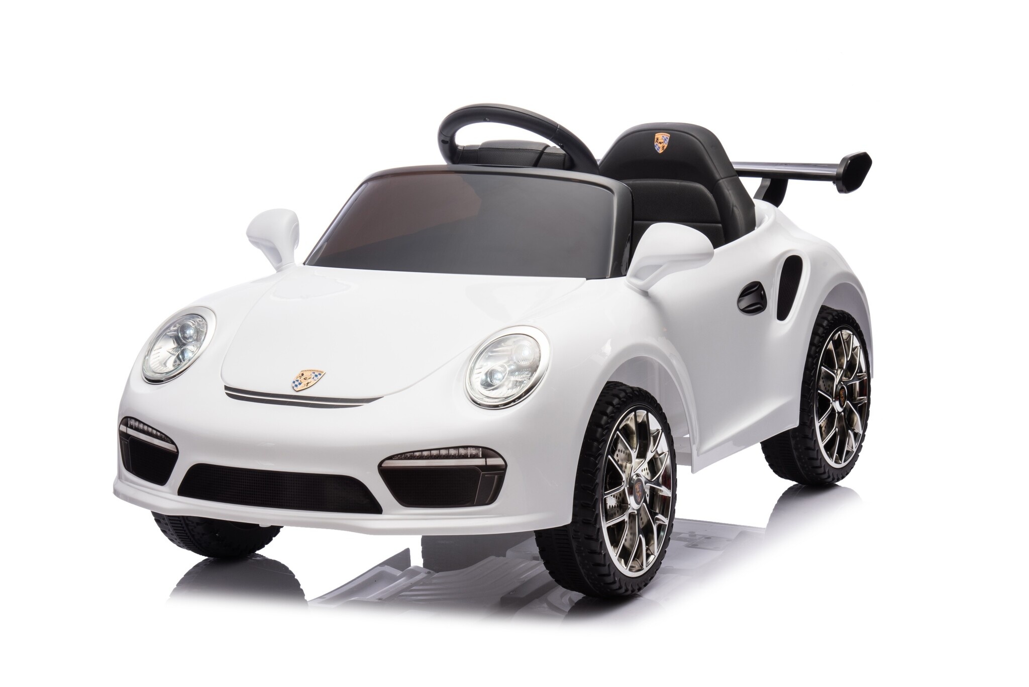 Elektrische kinderauto - Ruf - wit – met Bluetooth en afstandsbediening