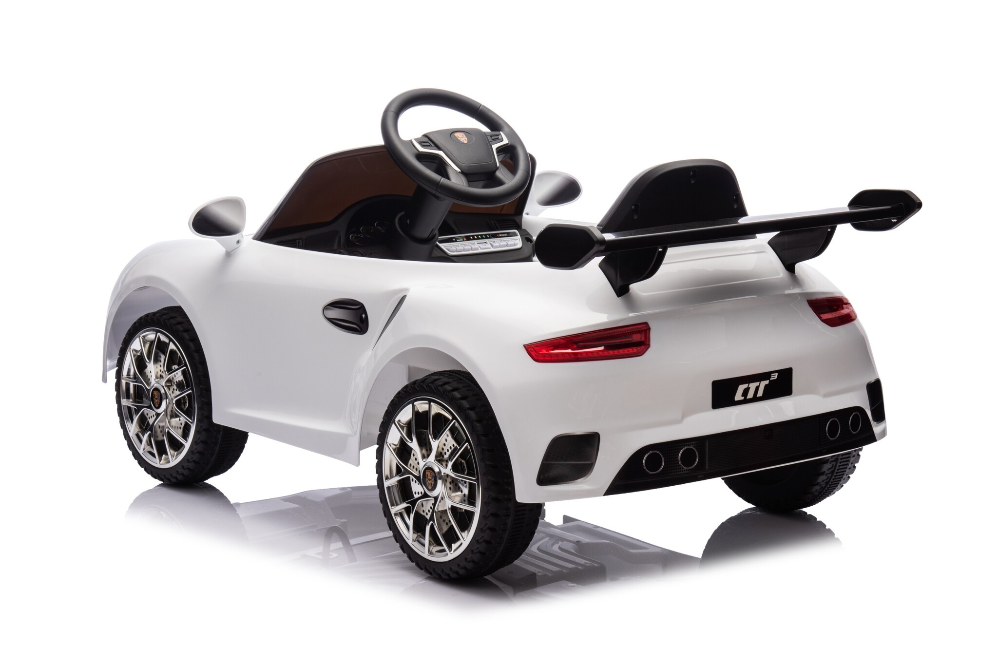 Elektrische kinderauto - Ruf - wit – met Bluetooth en afstandsbediening