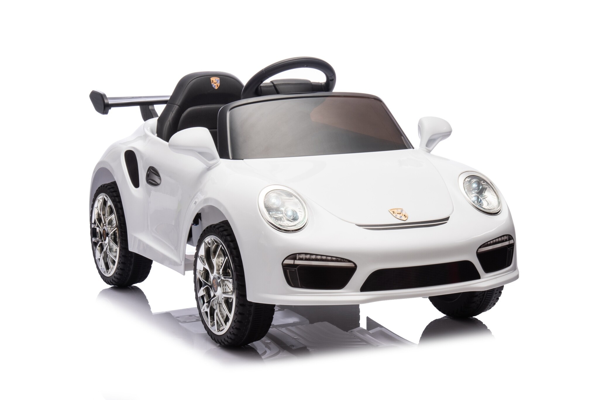 Elektrische kinderauto - Ruf - wit – met Bluetooth en afstandsbediening