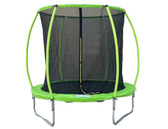Trampoline 244 cm rond - met veiligheidsnet – groen/zwart