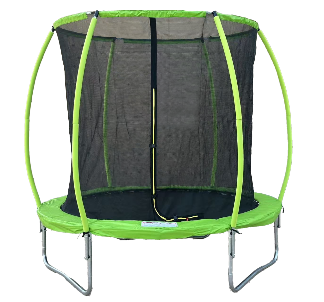 Trampoline 244 cm rond - met veiligheidsnet – groen/zwart