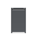 Container ombouw voor 1 container - staal - houtlook antraciet