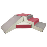 Schuimglijbaan - 40 cm hoog - wit, grijs, paars