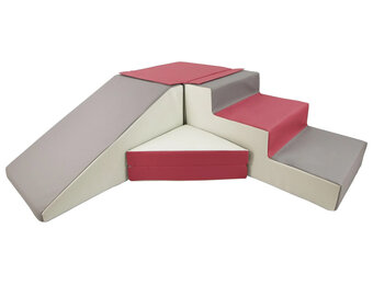 Schuimglijbaan - 40 cm hoog - wit, grijs, paars