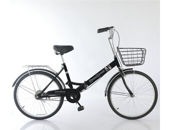 Vouwfiets 24 inch - zwart - zonder versnellingen