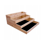 Moestuinbak - 4 lagen - 120x120x40 cm - hout - met gronddoek