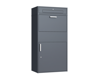 Pakketbrievenbus groot - 150 cm - staal - antraciet