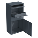 Pakketbrievenbus groot - 150 cm - staal - antraciet