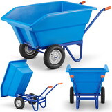 Kruiwagen 300L - kunststof kiep bak - tot 300 kg - luchtbanden