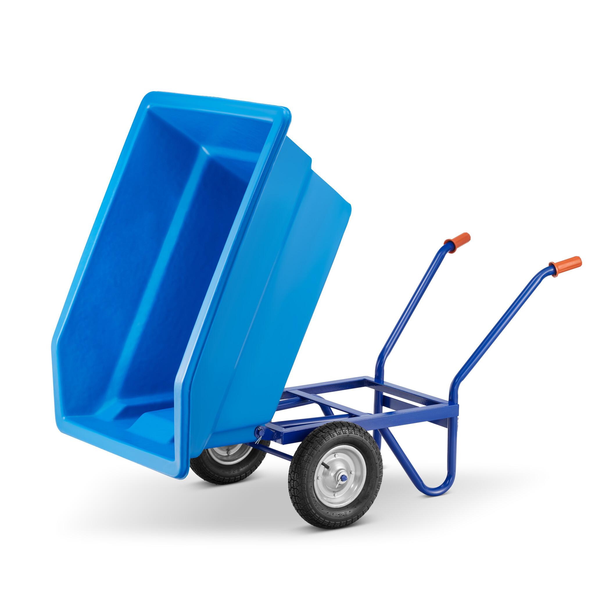 Kruiwagen 300L - kunststof kiep bak - tot 300 kg - luchtbanden