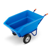 Kruiwagen 300L - kunststof kiep bak - tot 300 kg - luchtbanden