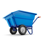Kruiwagen 300L - kunststof kiep bak - tot 300 kg - luchtbanden