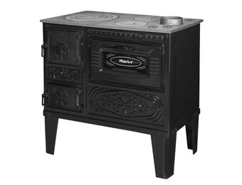 Houtfornuis - houtkachel - zwart - 7,85 kW - verwarmt tot 55 m²