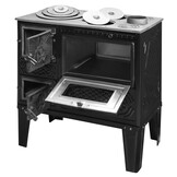 Houtfornuis - houtkachel - zwart - 7,85 kW - verwarmt tot 55 m²