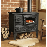Houtfornuis - houtkachel - zwart - 7,85 kW - verwarmt tot 55 m²