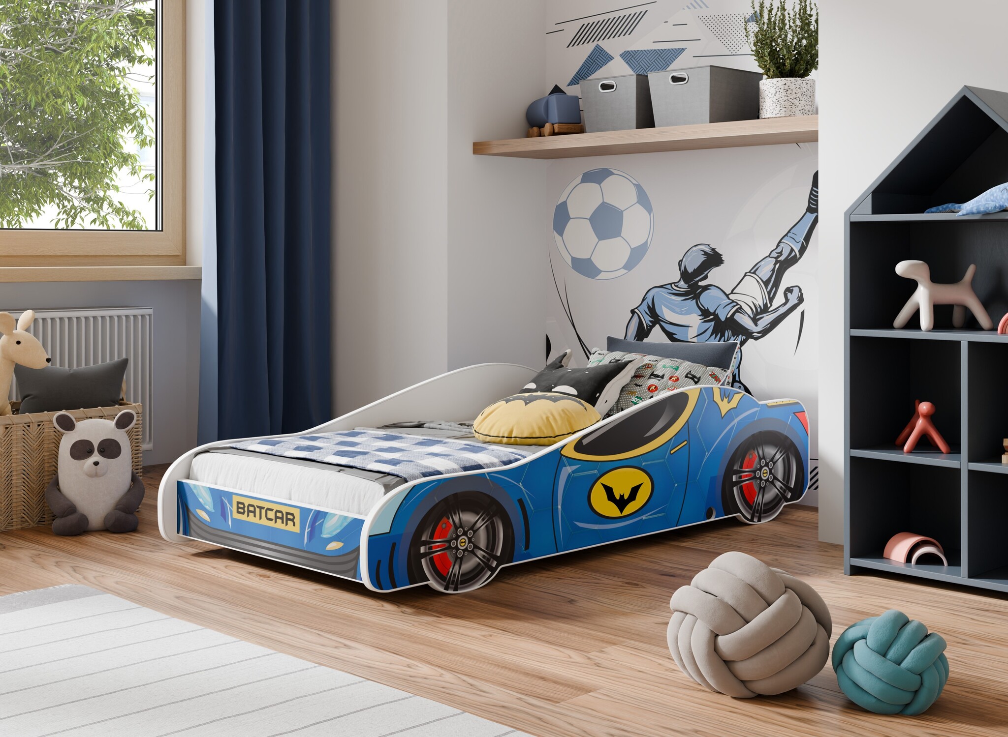 Kinderbed - batmobiel - 160x80 cm - met matras