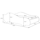 Kinderbed - batmobiel - 160x80 cm - met matras