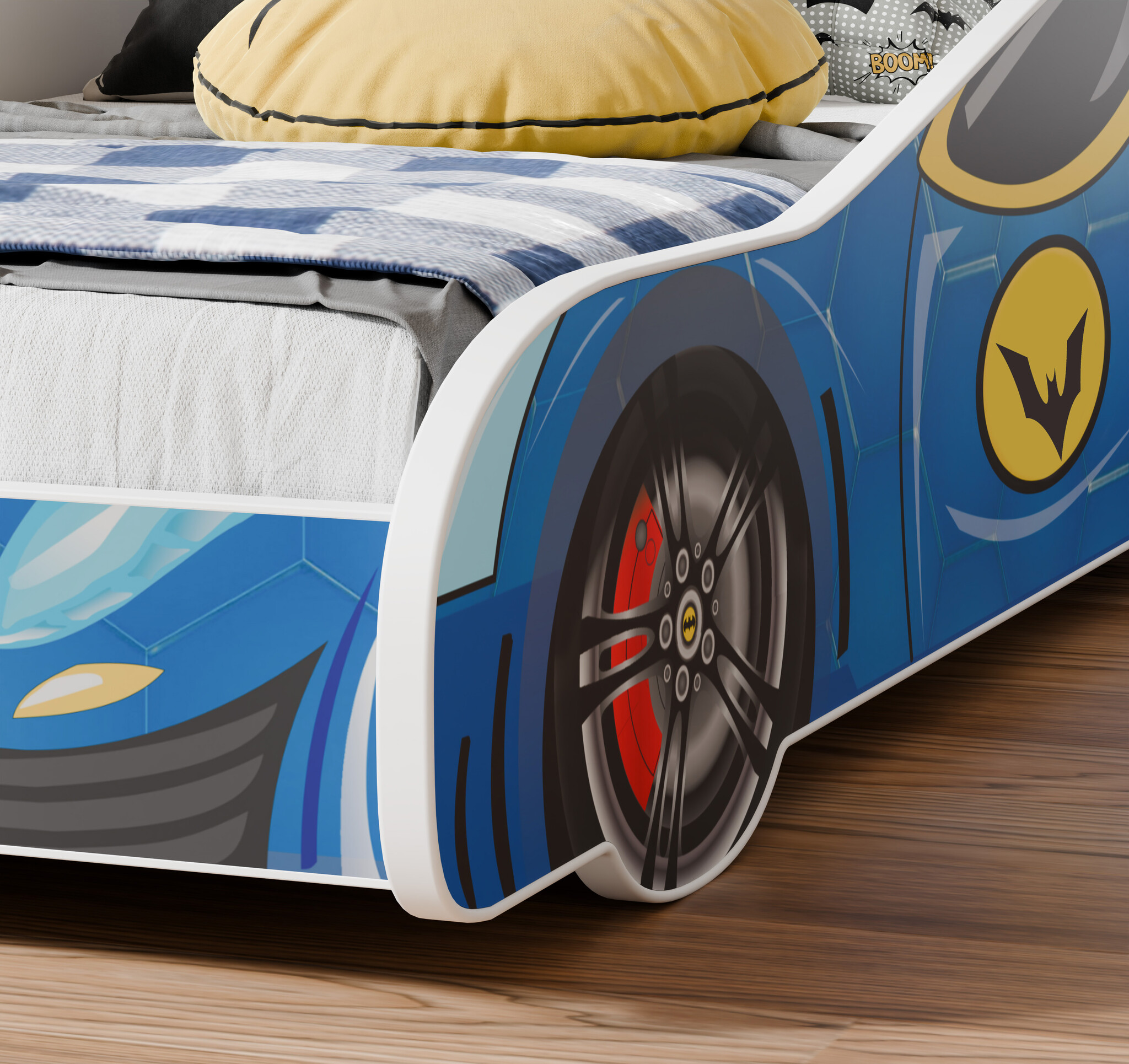 Kinderbed - batmobiel - 140x70 cm - met matras