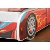 Kinderbed - rode auto - 160x80 cm - met matras