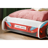 Kinderbed - rode auto - 160x80 cm - met matras