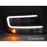 Koplampen Chrysler Jeep Grand Cherokee 99-05 Tube Light Zwart