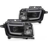 Koplampen Chevrolet Camaro 09-13 LED Tube Licht Zwart