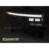 Koplampen Chrysler Jeep Grand Cherokee 14-21 Zwart Tube Light Sequentiële HID