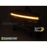 Koplampen Chrysler Jeep Grand Cherokee 14-21 Zwart Tube Light Sequentiële HID