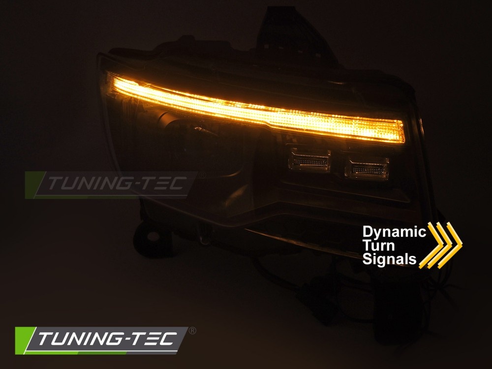 Koplampen Chrysler Jeep Grand Cherokee 14-21 Zwart Tube Light Sequentiële HID