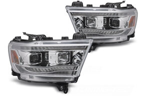 Koplampen Dodge Ram 2019-2022 Chroom met Sequentiële LED