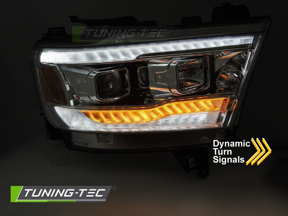 Koplampen Dodge Ram 2019-2022 Chroom met Sequentiële LED