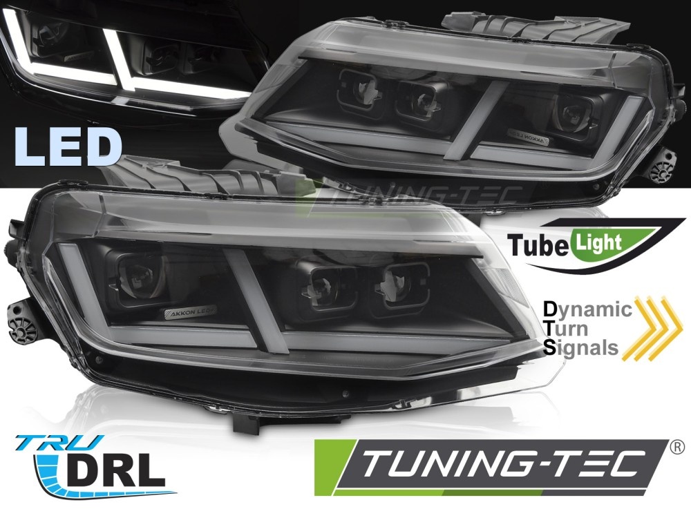 Koplampen Chevrolet Camaro 16-18 Full LED Zwart