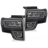 Koplampen geschikt voor FORD F150 MK12 08-14 LED DRL SEQ Zwart