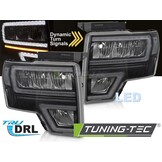 Koplampen FORD F150 MK12 08-14 LED DRL SEQ Zwart