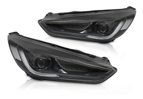 Koplampen geschikt voor Ford Focus MK3 14-18 Zwart LED DRL