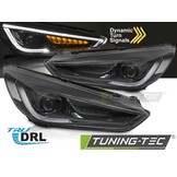 Koplampen Ford Focus MK3 14-18 Zwart LED DRL