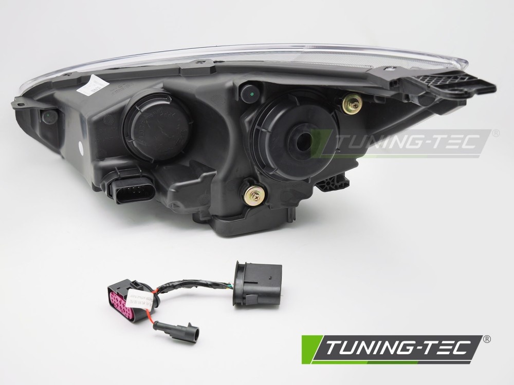 Koplampen Ford Focus MK3 14-18 Zwart LED DRL