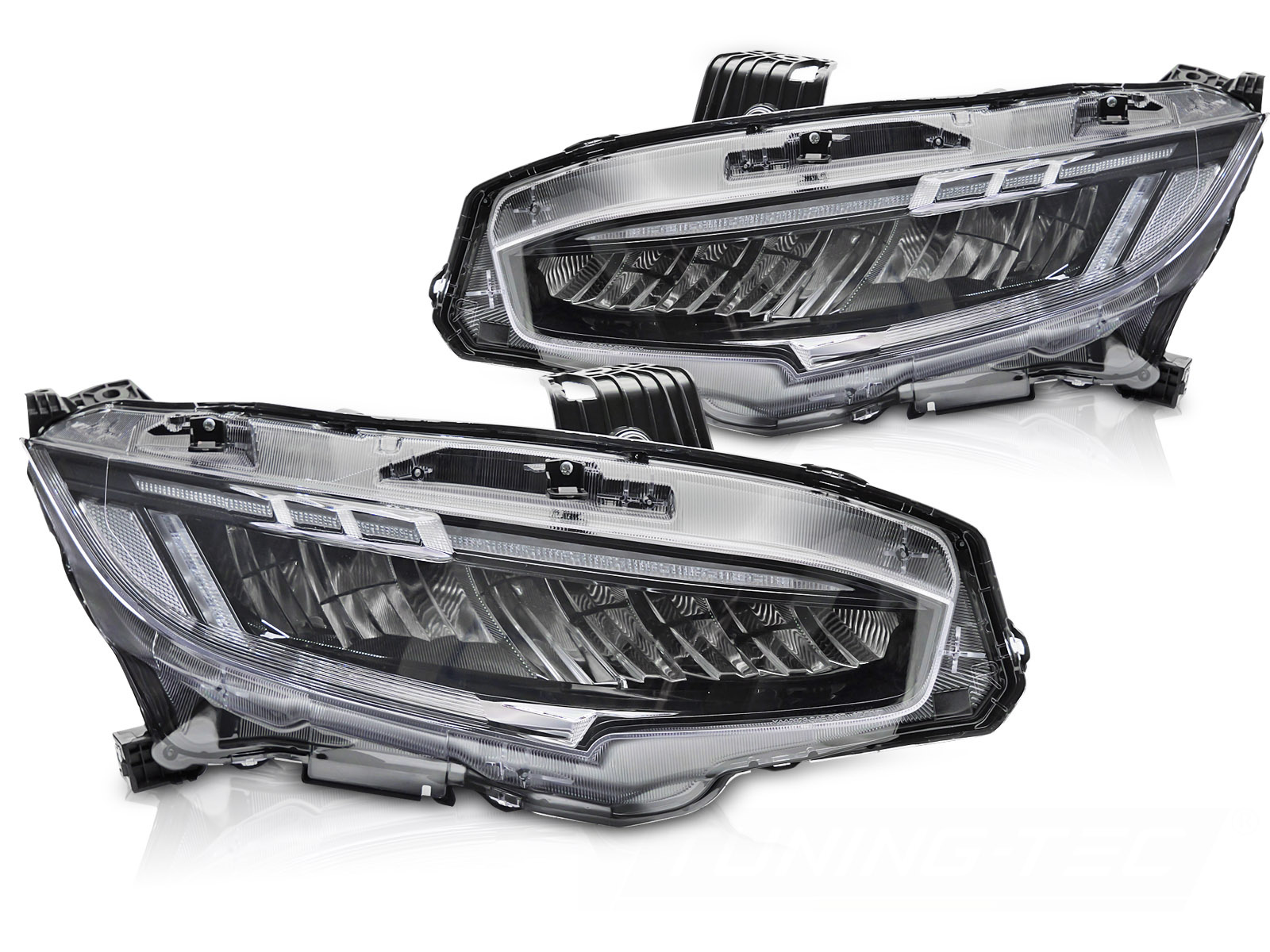 Volledige LED Koplampen Zwart voor HONDA CIVIC X (16-21)