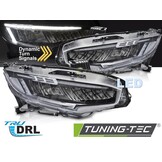 Volledige LED Koplampen Zwart geschikt voor HONDA CIVIC X (16-21)