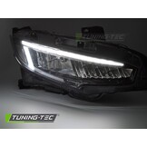 Volledige LED Koplampen Zwart voor HONDA CIVIC X (16-21)