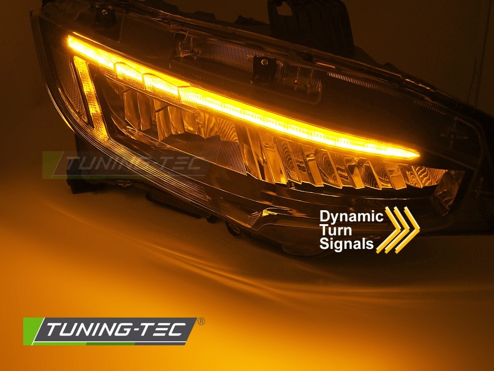 Volledige LED Koplampen Zwart voor HONDA CIVIC X (16-21)