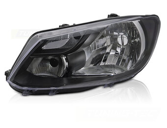 Koplamp Links Zwart H4 TYC voor VW Caddy (2011-2014)