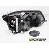 Koplamp Links Zwart H4 TYC voor VW Caddy (2011-2014)