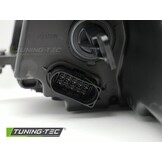 Koplamp Links Zwart H4 TYC geschikt voor VW Caddy (2011-2014)